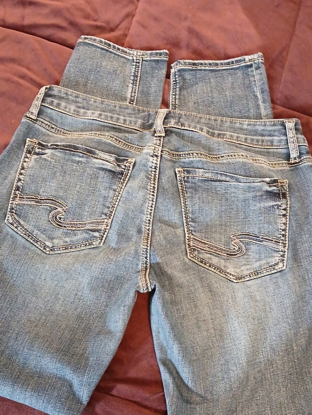 Silvers Women's Light Blue Denim Jeans - Classic Back Pocket Detail